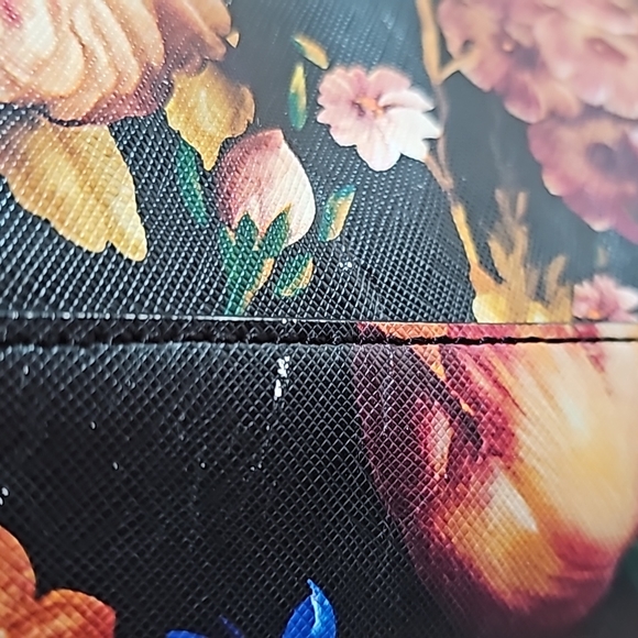 Badgley Mischka Victoria Floral Leather Tote - Picture 7 of 8